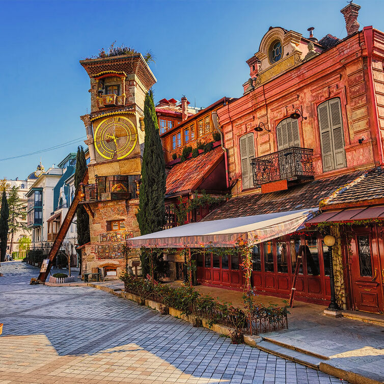 Malerisches Haus in der Altstadt von Tiflis