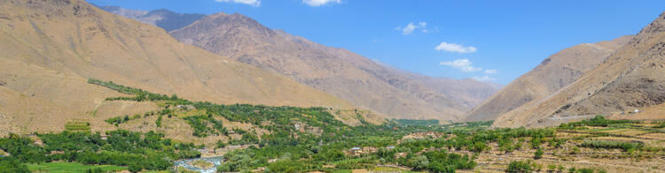 Panjshir Valley im Osten Afghanistans