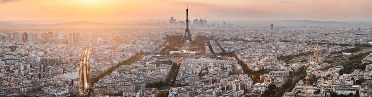 Paris Panorama mit Eiffelturm und La Défense