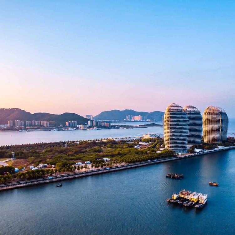 Flug nachg Sanya Sanya Hainan Luftaufnahme