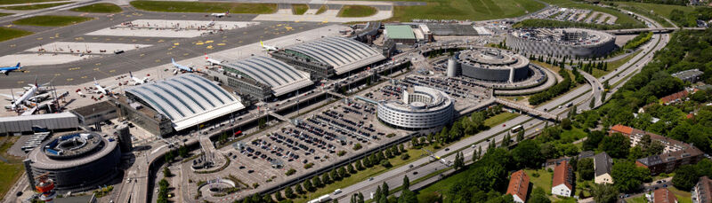 Luftansicht des Hamburger Flughafen