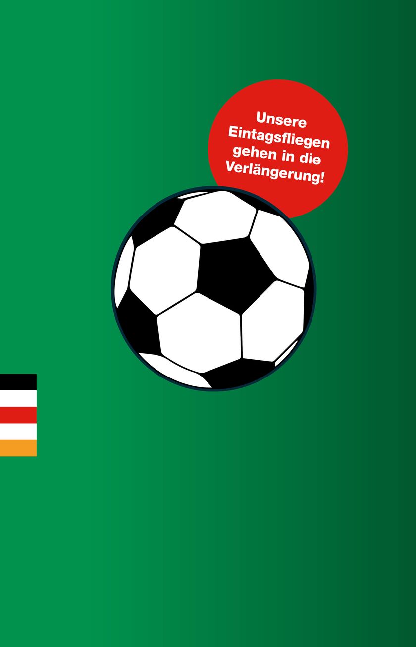 Grüner Hintergrund mit Fußball Illustration und Condor Streifen in Deutschland Farben