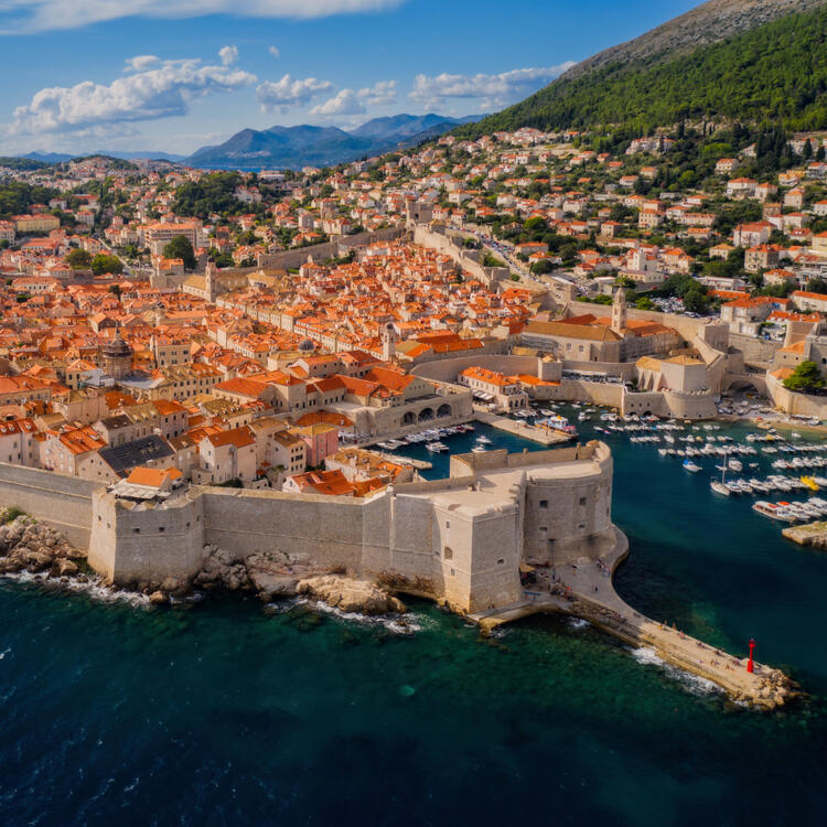 Blick auf Dubrovnik und das Meer