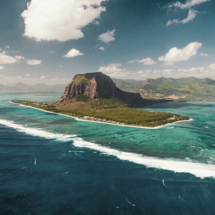 Mauritius Le Morne von oben