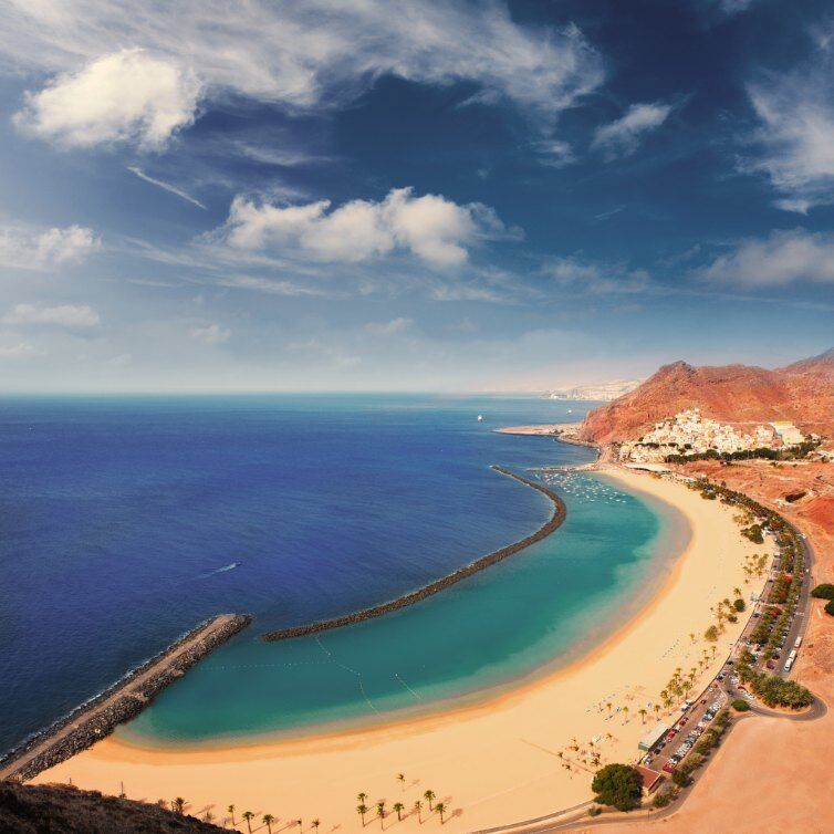 Teneriffa Strand Las Teresitas in Santa Cruz de Tenerife 