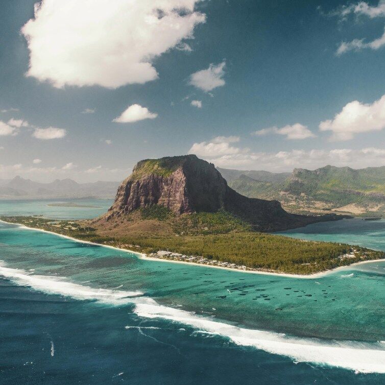 Le Morne Mauritius von oben