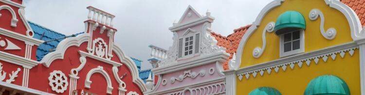 Oranjestad Aruba bunte Häuser