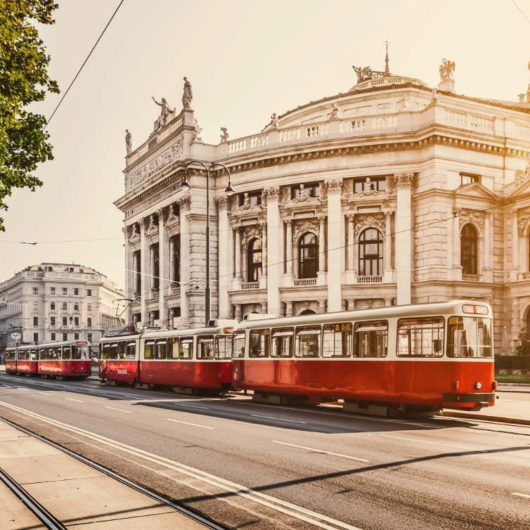 Wien Ringstraße mit Straßenbahn