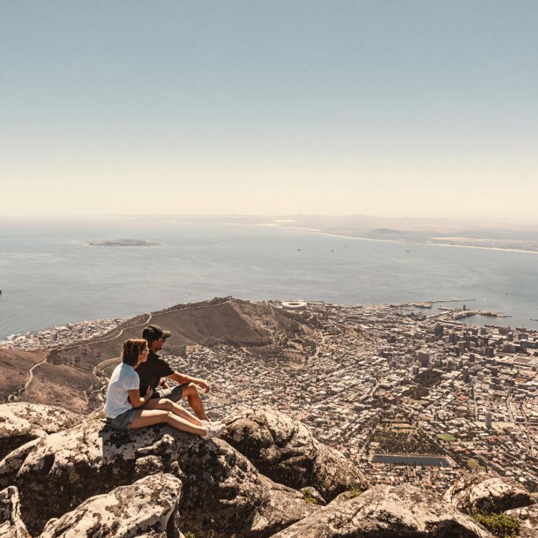 Kapstadt Tafelberg Blick von oben