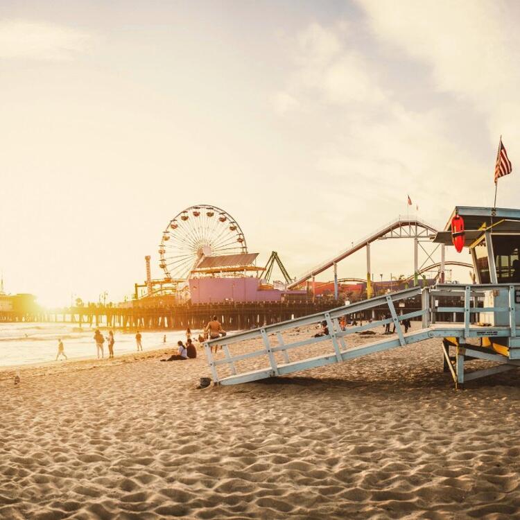 Flug nach Kalifornien Santa Monica Pier Los Angeles Kalifornien