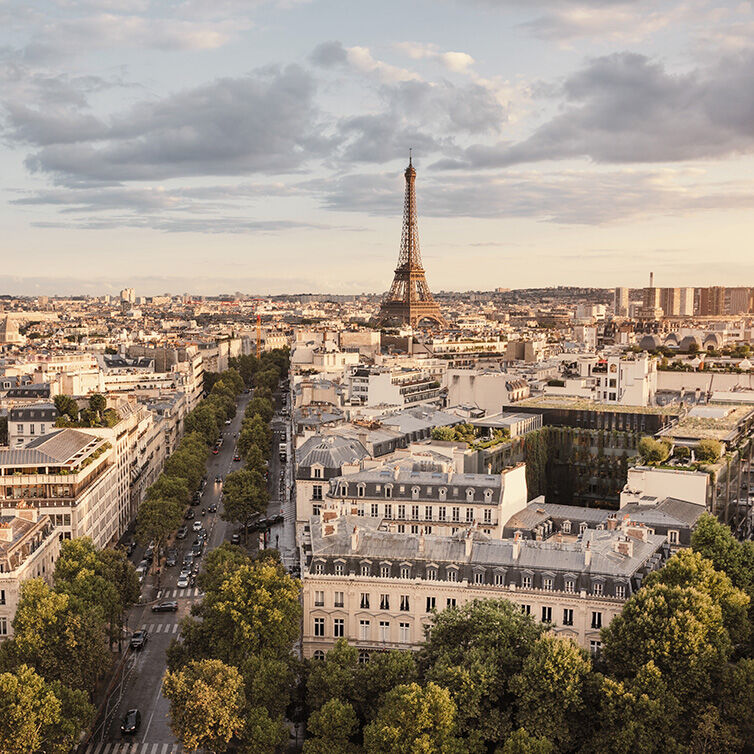 View on Paris with the Eiffeltower in the background