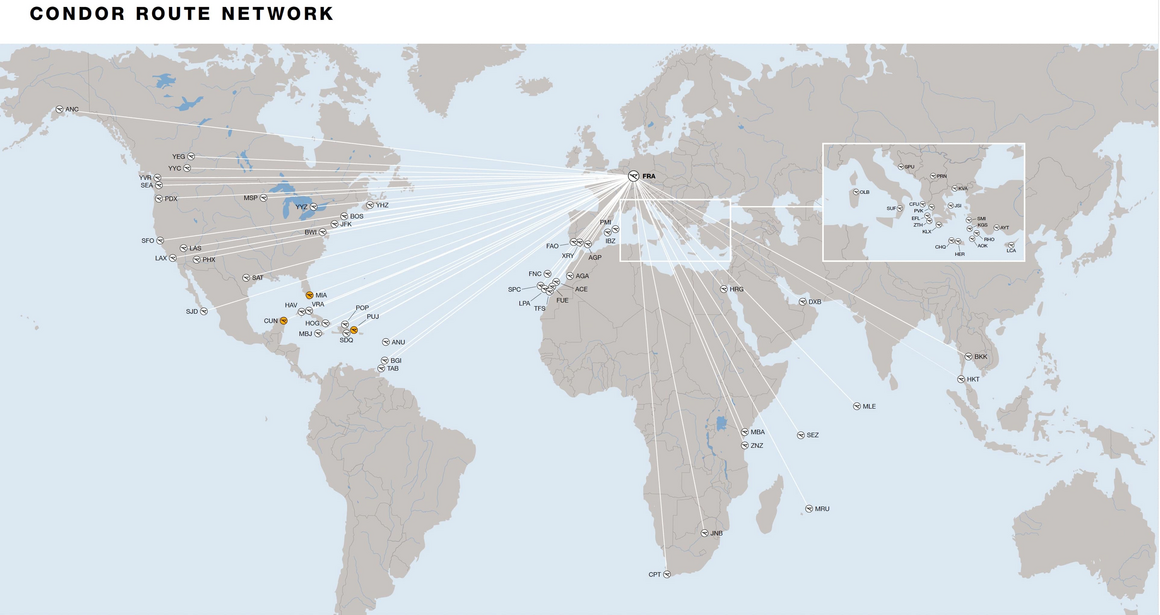 Illustration Destination Map Cargo Condor.