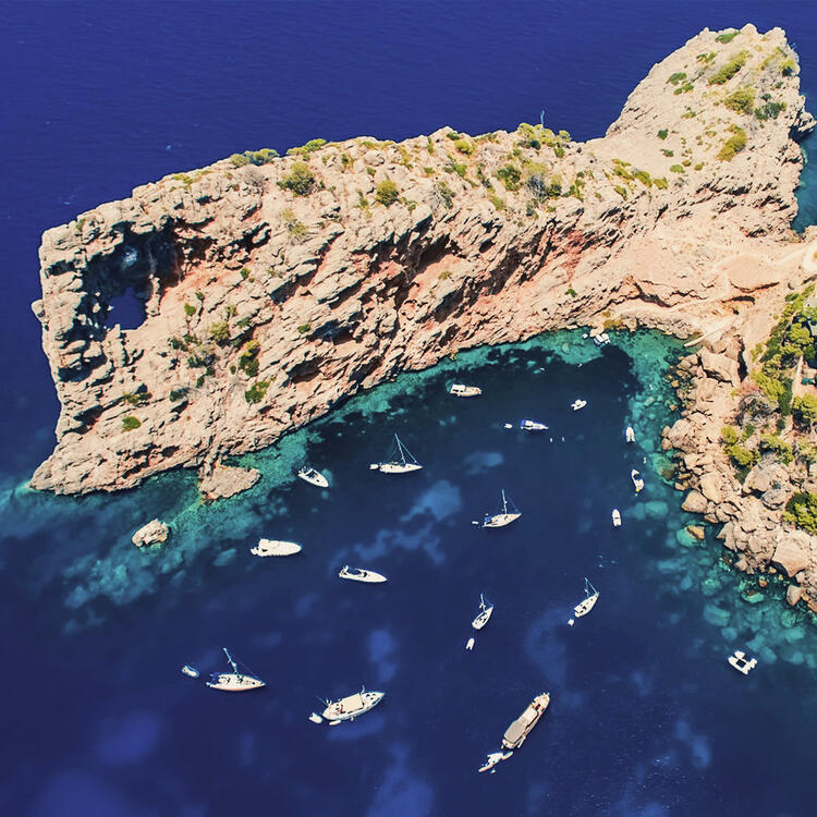 Cap de Formentor (sea) and the famous cliffs of Majorca / Spain -