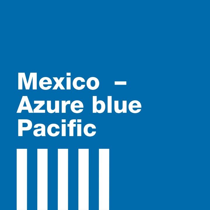 Striped week. Mexico. Azure blue Pacific.