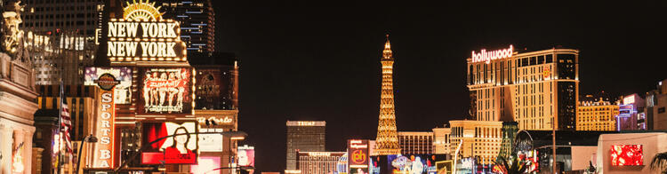 Panorama Las Vegas nocą