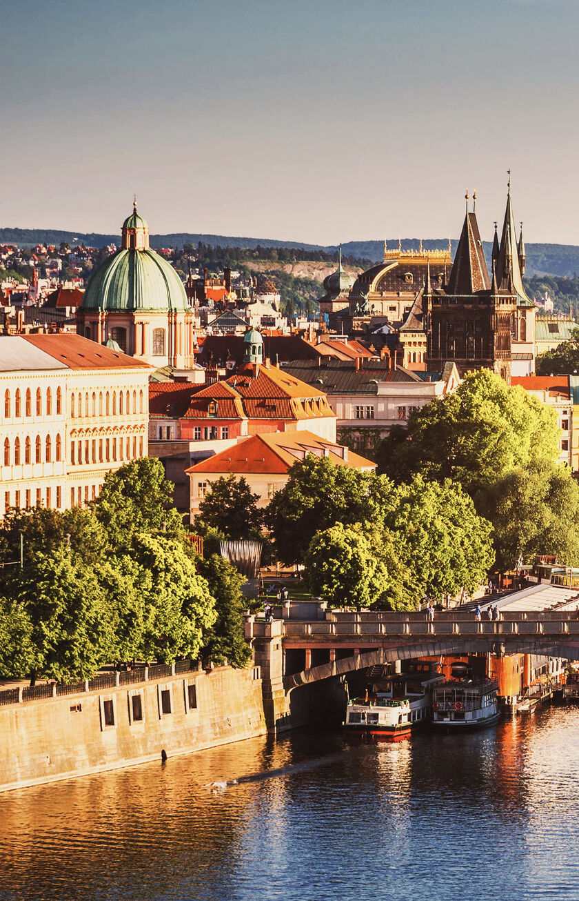 Charles Bridge in Prague by daylight